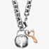 Gold Plated Stainless Steel Lock and Key Necklet ESNL11854A420