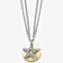 Stainless Steel Gold Plated Cubic Zirconia Star Disc Necklet ESNL11844B800