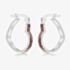 Sterling Silver Rose Stardust Heart Hoop Earrings 8.51.2029