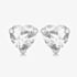 Sterling Silver Crystal Heart Stud Earrings 8.57.7129