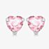 Sterling Silver Pink Cubic Zirconia Heart Stud Earrings 8.57.7289