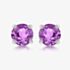 Sterling Silver 5mm Purple Cubic Zirconia Stud Earrings 8.57.7469