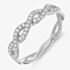 Sterling Silver Crystal Crossover Ring 8.84.8819