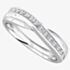 9ct White Gold Diamond Crossover Ring 9110/9W/DQ10