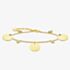 THOMAS SABO Gold Plated Three Discs Cubic Zirconia Charm Bracelet A1962-414-39-L19V