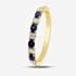 9ct Yellow Gold Sapphire & 0.2ct Diamond Half Eternity Ring 50L76-9