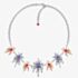 Fei Liu Carpe Diem Silver Rose Gold Plated Crystal Flower Necklace CAR-925R-102-SWCZ
