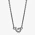 Fei Liu Cascade Silver Cubic Zirconia & Black Rhodium Tiny Swirl Pendant CAS-925B-305-CZ00