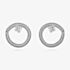 Fei Liu Iridiana Silver Cubic Zirconia Swirl Earrings CIR-925R-201-CZ00
