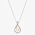 Hot Diamonds Silver & Rose Gold Plated Harmony White Topaz Pendant DP734