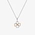 Hot Diamonds Silver & Rose Gold Plated Lucky in Love Pendant  DP769