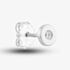 9ct White Gold Cubic Zirconia Rubover Single Stud Earring SE551 (1X SINGLE EARRING)