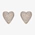 9ct Yellow Gold Diamond Pave Heart Stud Earrings GE2357