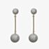 House Of Lor Silver Cubic Zirconia Rose Gold Bar Earrings H-30004
