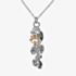 House Of Lor Silver Rose Gold Plated Leaves Shamrock Pendant H-40005