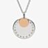 House Of Lor Silver Rose Gold Plated Cubic Zirconia Disc Pendant H-40019