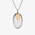 House Of Lor Silver Cubic Zirconia Oval Rose Gold Plated Pendant H-40020