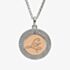House Of Lor Silver Rose Gold Plated Inner Disc Pendant H-40024