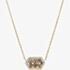 Fossil Val Holiday Sparkles Gold Tone Hexagon Necklace JF03864710