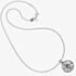 Silver Round Clear Cubic Zirconia Cluster Pendant 65-1046-1-082