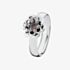 Spinning Silver Romance Pink Cubic Zirconia Flower Ring 80311