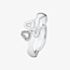Spinning Silver Lucky Heart Clover Ring 80512