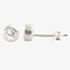 Silver 5mm Cubic Zirconia Round Rollover Stud Earrings 8-57-7769