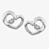 9ct White Gold 0.10ct Diamond Pulse Open Heart Stud Earrings E3113W/10-9