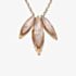 Sparkle Three Large Champagne Crystal marquise Necklet N224 GOLD
