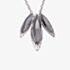 Sparkle Three Large Grey Crystal marquise Necklet N224 GRY