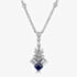 18ct White Gold Jazz Diamond and Sapphire 1.23ct Necklace LG201/NA(BS)