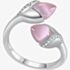 Fei Liu Magnolia Double Pink Stone Open Ring MAG-925R-002-CEPK