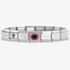 Nomination CLASSIC Composable Rose Gold Amethyst Bracelet 030000 + 430507/35