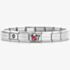 Nomination CLASSIC Silver Red Heart House Charm Bracelet 530300 SI & 330327/32