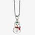 D For Diamond Sterling Silver Enamel Snowman Pendant P4335