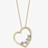 9ct Two Colour Gold 0.02ct Diamond Open Heart Necklace P4218YW/02C-10