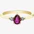 9ct Yellow Gold Ruby 0.08ct Diamond Ring 31036/58-9