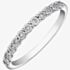 9ct White Gold 0.05ct Diamond Half Eternity Ring 50L67WG/05-10 9W