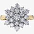 9ct Yellow Gold 2.00ct Diamond Flower Ring 51H44/200-10