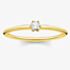THOMAS SABO Gold Plated Small Six Claw Cubic Zirconia Ring TR2312-414-14