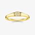 THOMAS SABO Gold Plated Oval Cubic Zirconia Pavé Ring TR2315-414-14