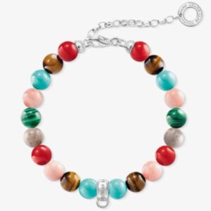 THOMAS SABO Multicoloured Charm Club Bracelet X0223-952-7-L18-5V