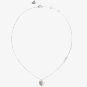 Guess UBN03035RH Lovely Silver Crystal Heart Necklace