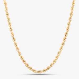 9ct Yellow Gold 18 Inch Rope Chain