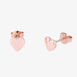 Ted Baker Harly Rose Gold Finish Tiny Heart Stud Earrings TBJ872-24-03
