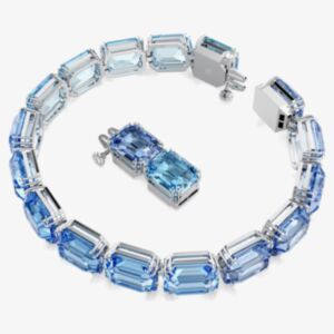 Swarovski 5694135 Millenia Rhodium Plated Blue Gradient Bracelet