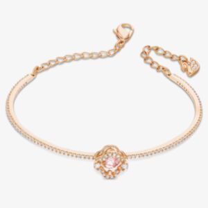 Swarovski Sparkling Dance Rose Gold Tone Pink and White Crystal