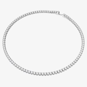 Swarovski Matrix White Tennis Necklace Earrings Jewellery Set