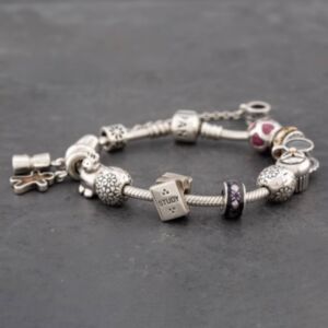 Pre-Owned Pandora Silver Inch Charm Bracelet 41221316