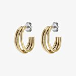 Olivia Burton 24100295 Ever Stacked Gold Crystal Hoop Earrings